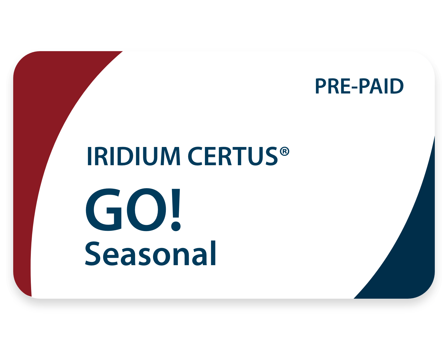 Iridium certus pre-paid GO! Seasonal airtime plan